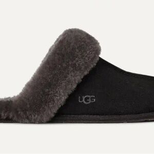 UGG Black Slippers with Gray Shearling
